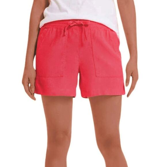 NWT Nautica Women's Linen Blend Side Pockets Elastic Drawstring Casual Shorts - Picture 2 of 6